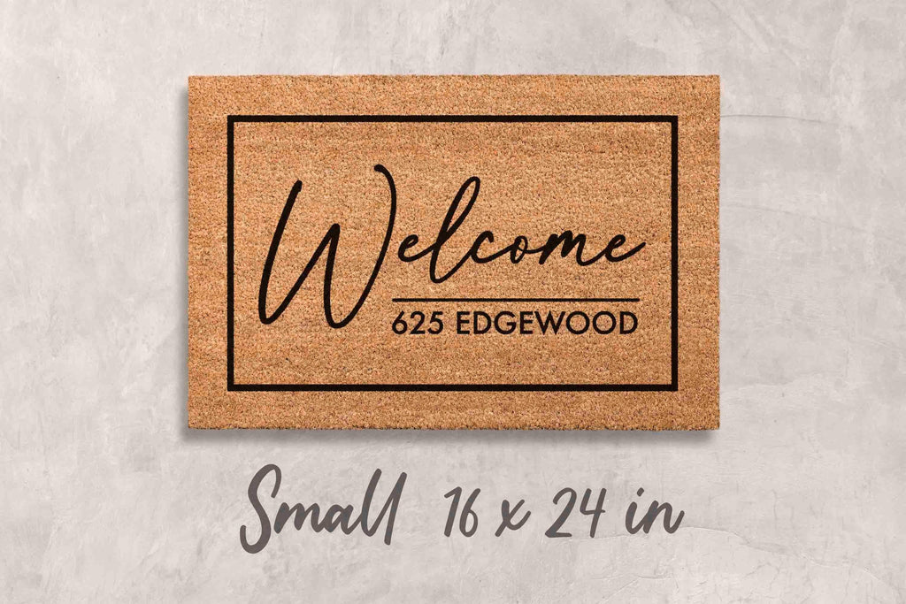 Custom Address Doormat - Personalized Natural Fiber Welcome Mat