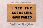 Assassins Doormat: Funny Welcome Mat - Natural Coir, Latex Backing