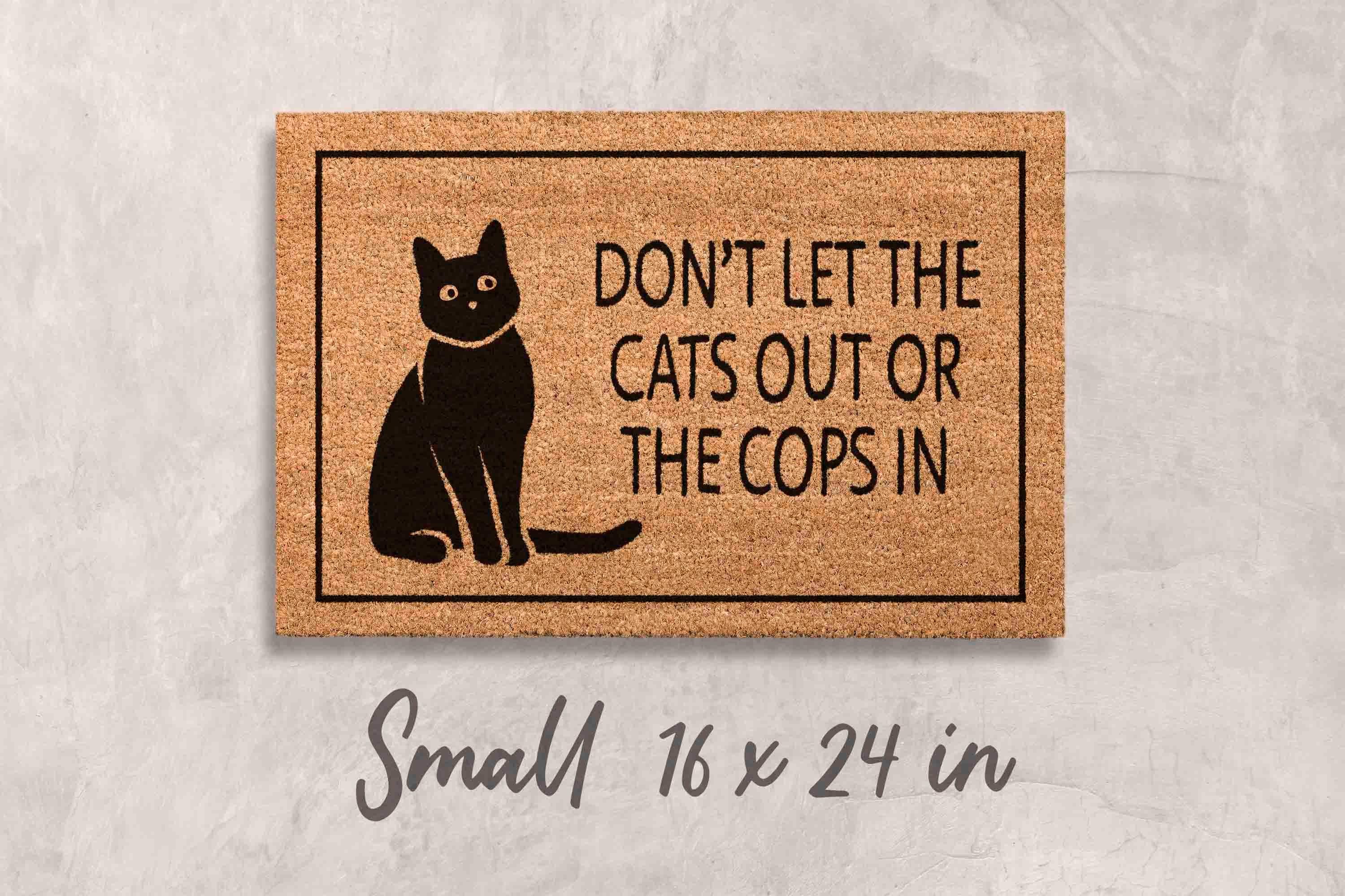 Cat Doormat: Funny Welcome Mat - Natural Coir Rug