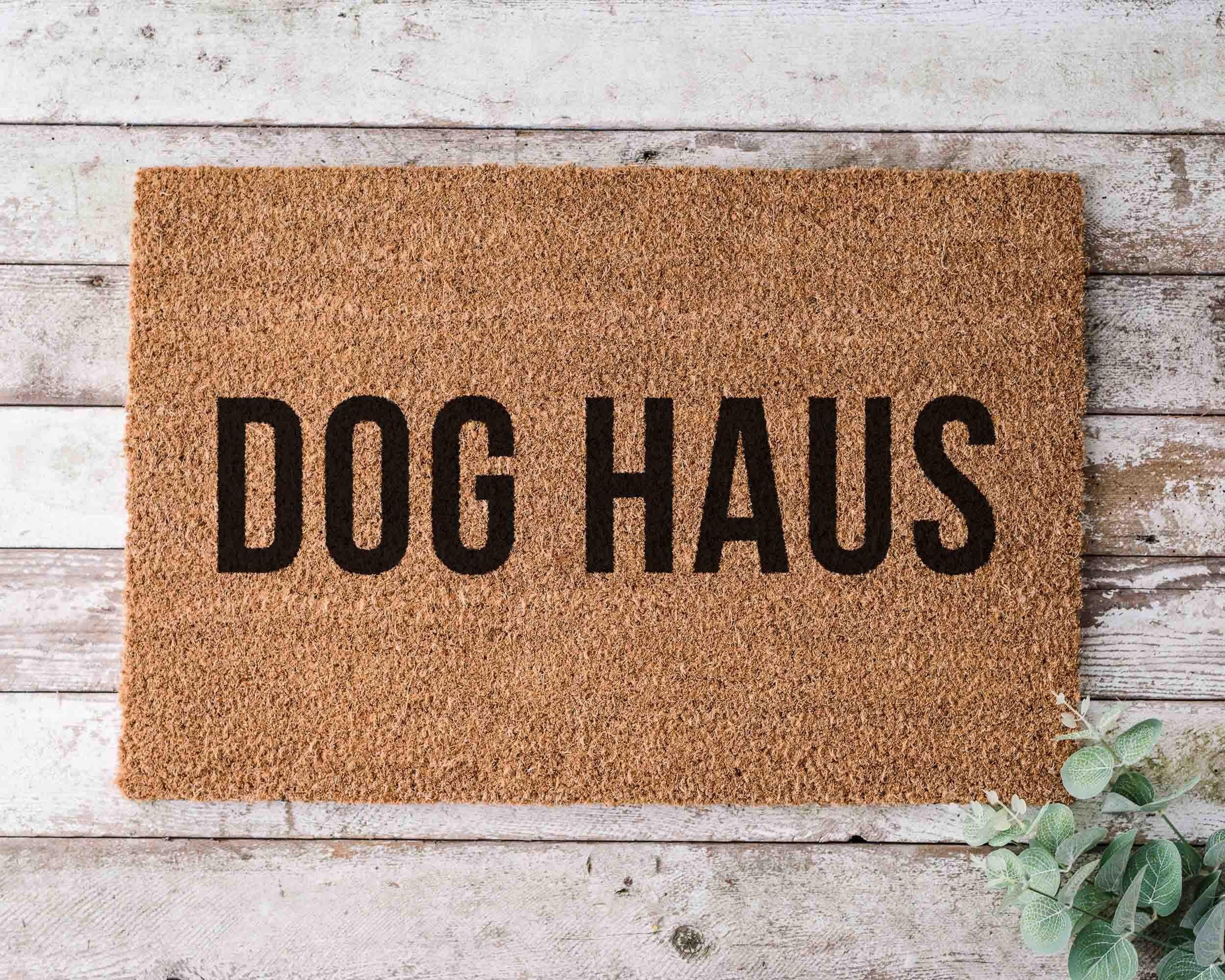 Dog Doormat: Funny Welcome Mat - Coir, Latex Backing