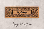 Leopard Print Welcome Mat - Boho Style, Natural Coir Fiber