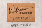 Dorm Room Doormat: Personalized Coir Mat - Custom Name Welcome