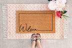 Personalized Coir Doormat, Last Name Design (Natural Fiber, Latex)