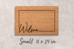 Personalized Coir Doormat, Last Name Design (Natural Fiber, Latex)