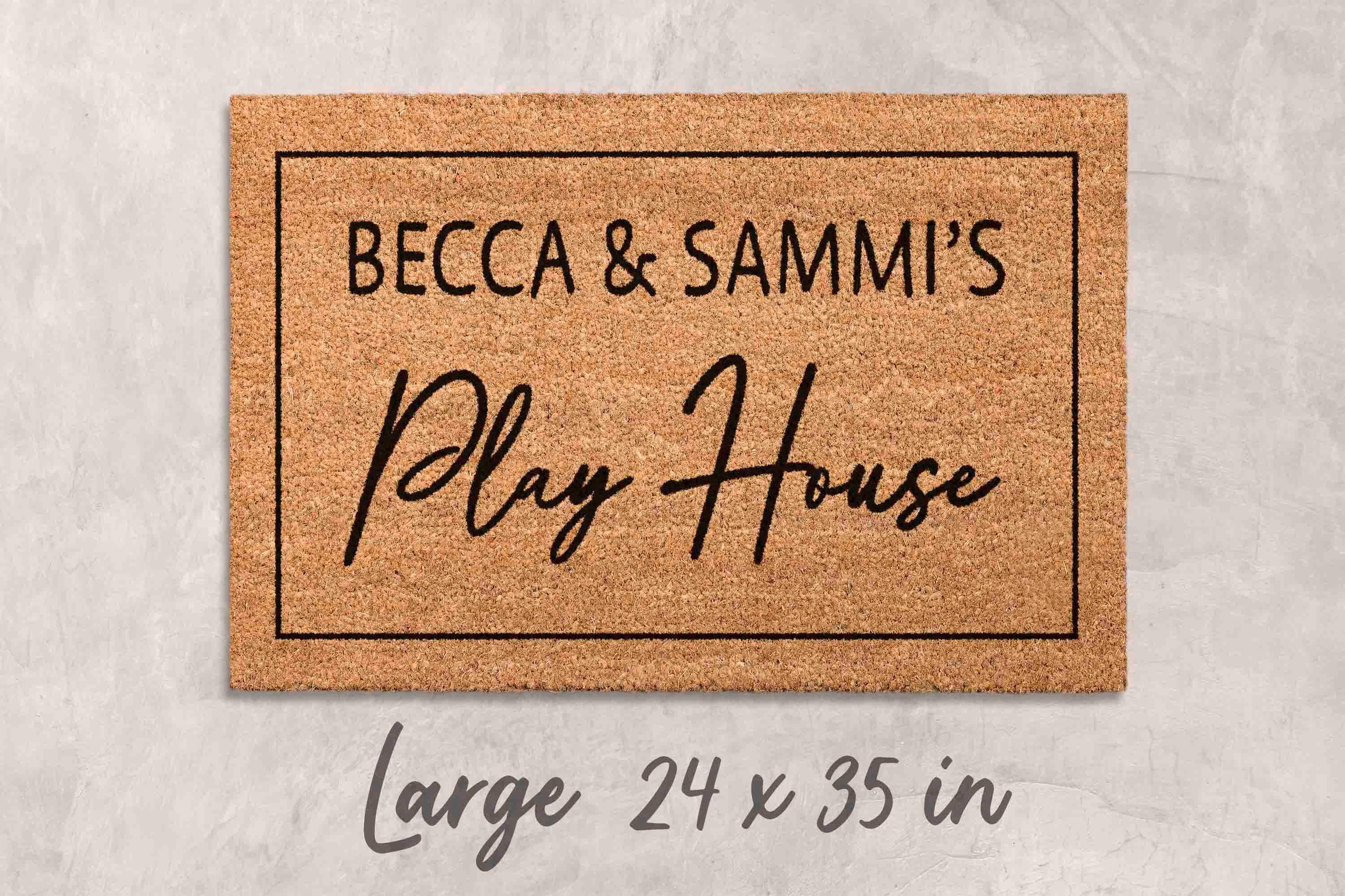 Playhouse Doormat: Custom Kids Welcome Mat - Natural Coir Fiber