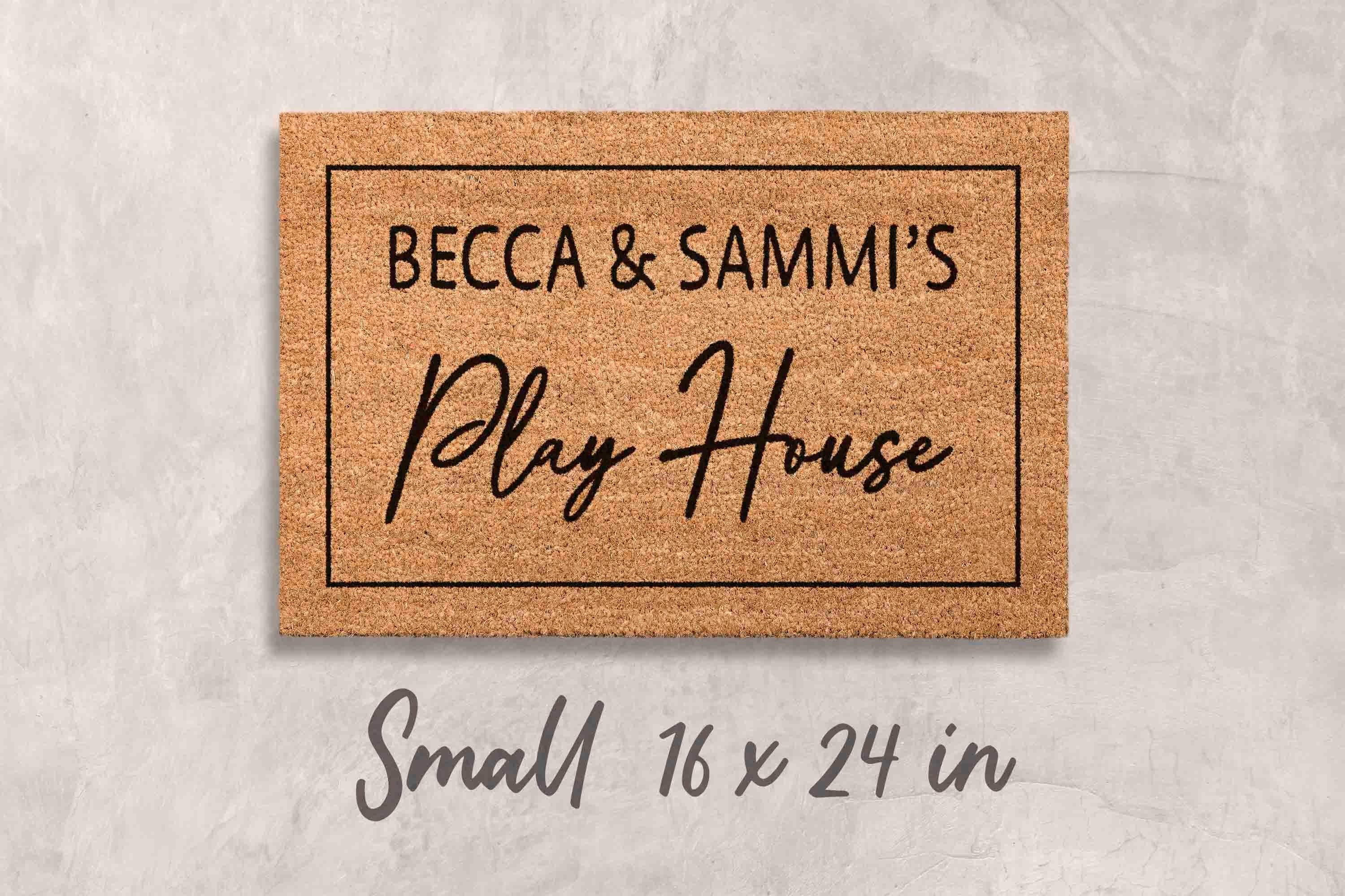 Playhouse Doormat: Custom Kids Welcome Mat - Natural Coir Fiber