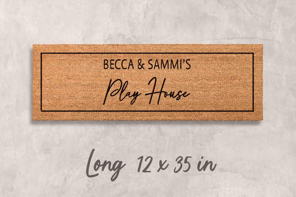 Playhouse Doormat: Custom Kids Welcome Mat - Natural Coir Fiber
