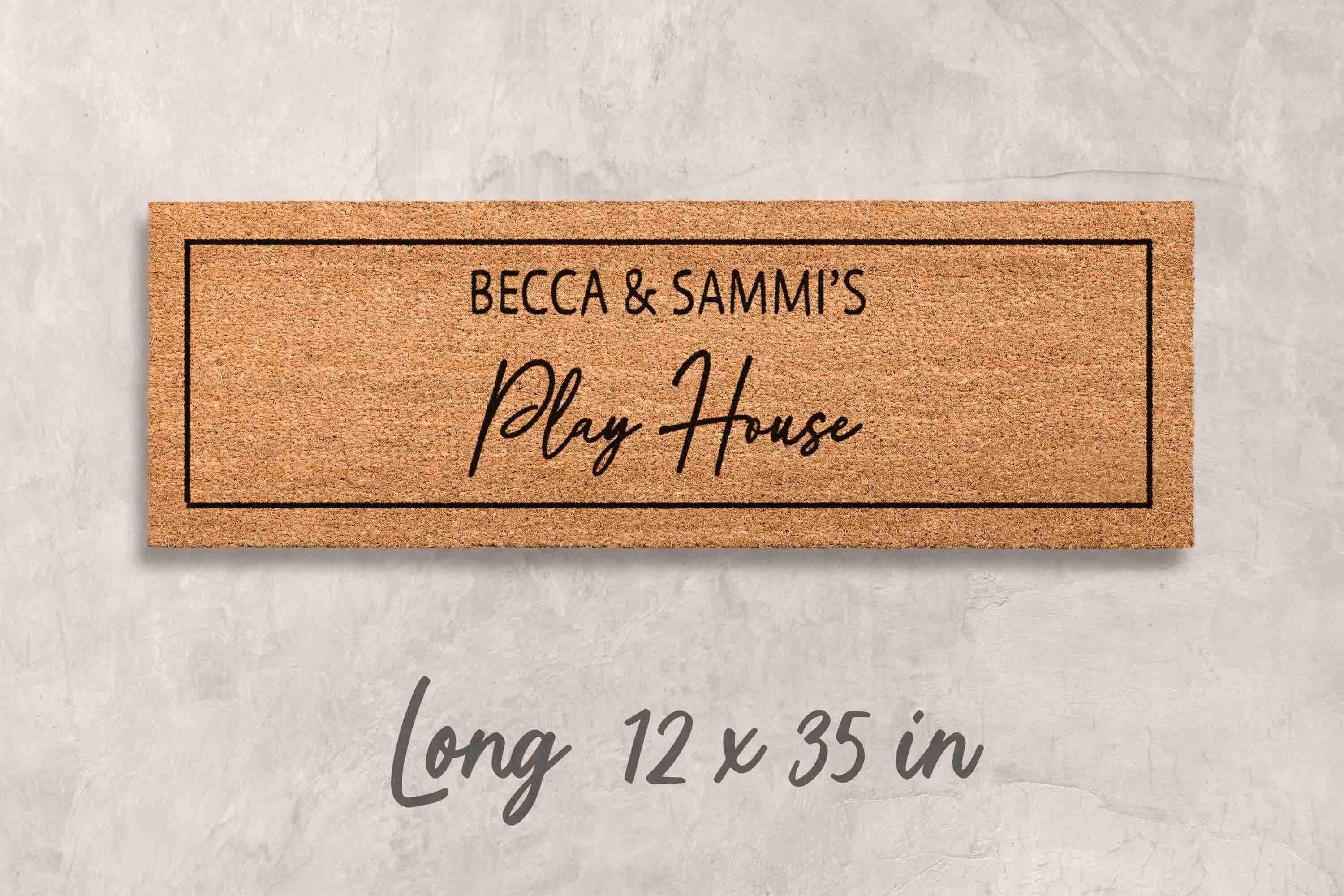 Playhouse Doormat: Custom Kids Welcome Mat - Natural Coir Fiber