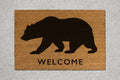 Bear Welcome Mat - Natural Coir with Latex Backing