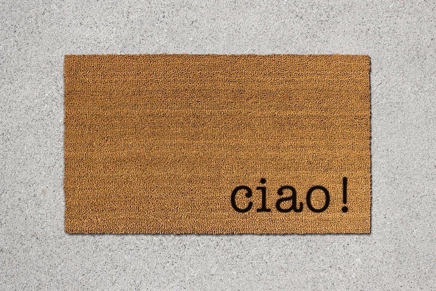 Ciao Doormat: Natural Coir Welcome Mat with Latex Backing
