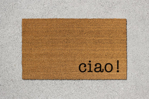 Ciao Doormat: Natural Coir Welcome Mat with Latex Backing